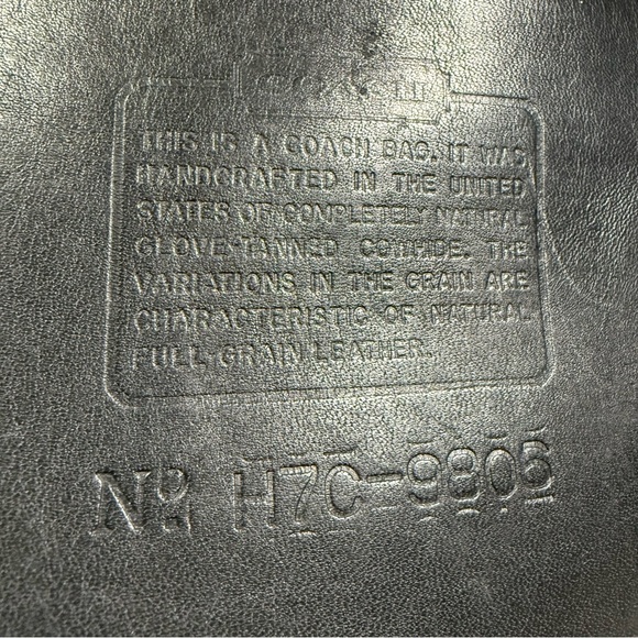 Vintage 1997 Coach 9806 Black Equestrian Slim Bucket Shoulder Bag - Picture 8 of 9